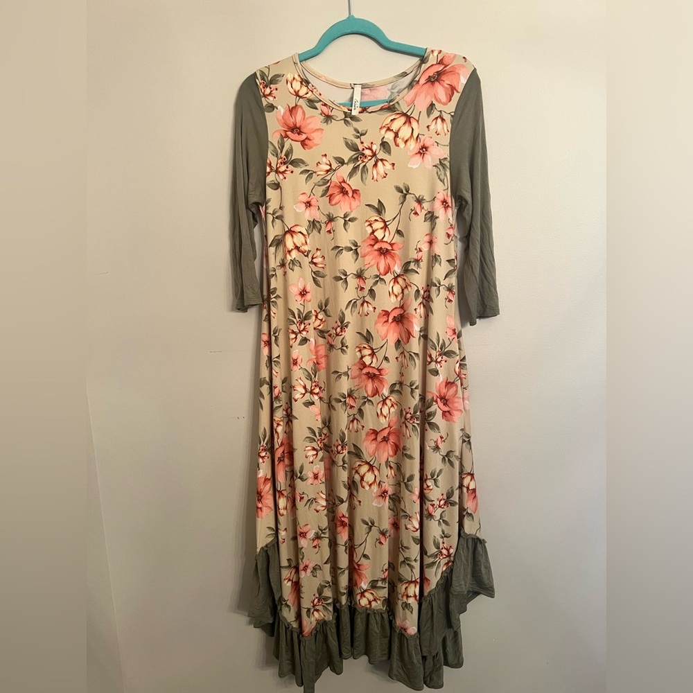 Celeste Raglan 3/4 Sleeve dress small